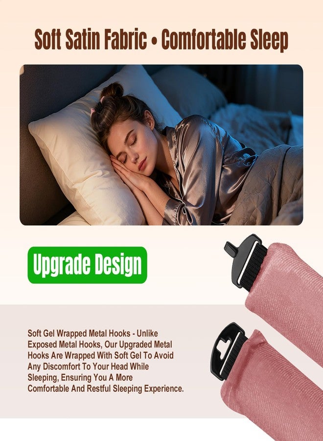 BLAAROOM Overnight Heatless Hair Curler, Upgraded with Hair Pad Grippers Satin Jumbo Flexi Blowout Curls Rods, 3pcs No-Heat Styling Tools Curling Rod to Sleep in for All Hair Types - Dark Pink - Image 3